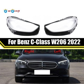 ฝาครอบไฟหน้ารถยนต์ 1 คู่ สําหรับ Mercedes-Benz C-Class W206 2021 2022 L+R