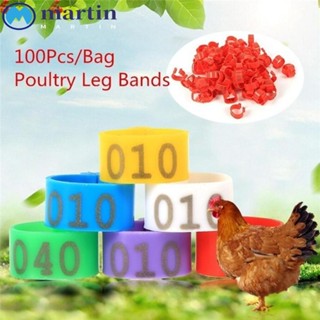 Martin แหวนพลาสติก 6 สี เส้นผ่าศูนย์กลาง 16 มม. สําหรับรัดขาไก่ เป็ด ฟาร์ม