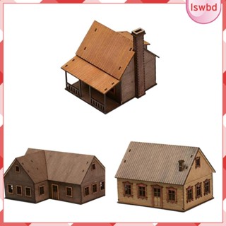 [lswbd] ของเล่นตัวต่อ รูปบ้านทิวทัศน์ สเกล Oo 3D สไตล์ยุโรป 1/72 DIY สําหรับฉากโต๊ะทราย