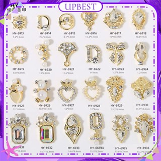 ♕ 10pcs Nail Art Pearl Inlaid Diamond Round Wreath Jewelry Opal Bowknot Peach Heart Ring Diamond Nail Decoration Manicure Tool For Nail Shop 24 Designs UPBEST