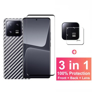 Xiaomi 13 Pro 3 in 1 ฟิล์มกระจกนิรภัยกันรอยหน้าจอ และเลนส์กล้อง สําหรับ Xiaomi 13 Pro 12T 12 13 Mi 11 Ultra Pro Lite 5G NE 5G