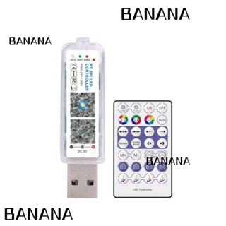 Banana1 ตัวควบคุมบลูทูธ APP ปรับความสว่างได้ พร้อมไมโครโฟน 5V สําหรับสายไฟคริสต์มาส