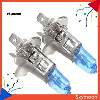 Skym* หลอดไฟซีนอนฮาโลเจน 12V H1 6000K สว่างมาก สีขาว สําหรับยานพาหนะ 2 ชิ้น