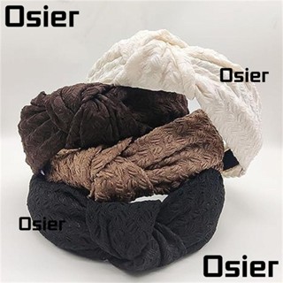 Osier1 ที่คาดผม แบบผูกปม, ที่คาดผมถัก กันลื่น, ที่คาดผมแฟชั่น งานฝีมือ สําหรับผู้หญิง เด็กผู้หญิง