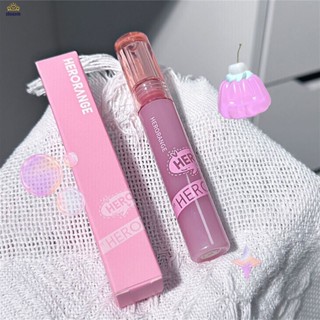 HERORANGE ลิปกลอส Water gloss Lip Glaze Moisturizing And Long-lasting Student Style Mirror ลิปกลอส 【doom】