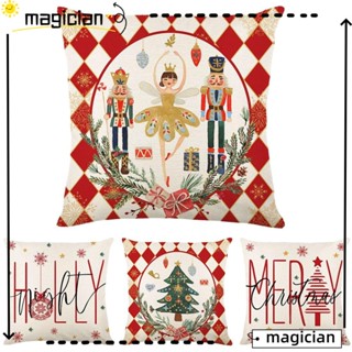 Mag ปลอกหมอนอิง ลายเกล็ดหิมะ Merry Christmas ขนาด 45x45 ซม. สําหรับตกแต่งบ้าน