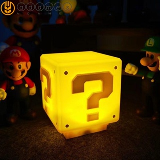 Adames โคมไฟตั้งโต๊ะ, Mario Bros ชาร์จ USB โคมไฟกลางคืน, คําถามอิฐ อะนิเมะ โคมไฟข้างเตียง ห้องนอน