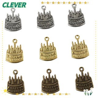 Clever จี้เค้ก โลหะผสมสังกะสี สีเงิน สีบรอนซ์ แฮนด์เมด สําหรับคนรักวันเกิด