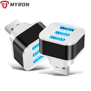 Myron อะแดปเตอร์ฮับ USB 2.0 ความเร็วสูง 3 พอร์ต แบบพกพา