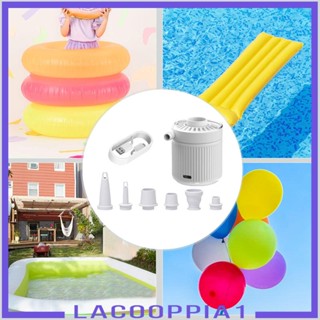 [Lacooppia1] เครื่องปั๊มลมไฟฟ้า LED ขนาดเล็ก แบบพกพา สําหรับเป่าลมแพ ถุงเก็บสูญญากาศ