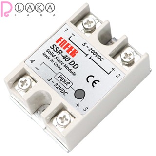 Lakamier รีเลย์โซลิดสเตท อินพุต เฟสเดียว 3-32V DC 40A เอาท์พุต 5-60V DC SSR-40DD