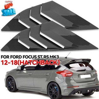 ฝาครอบบานเกล็ดหน้าต่าง คาร์บอนไฟเบอร์ แบบเปลี่ยน สําหรับ Ford Focus MK3 ST RS Hatchback 2012-2018