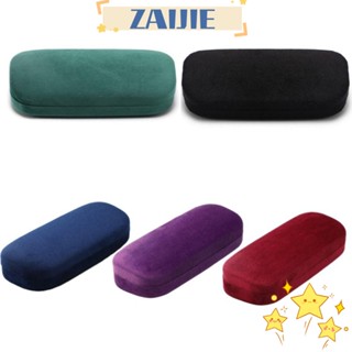 Zaijie24 กล่องแว่นตา, แว่นตากํามะหยี่ แบบแข็ง, กรอบแว่นตา สีพื้น ป้องกันแรงดัน สําหรับผู้ชาย