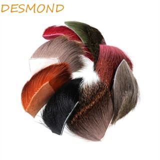 Desmond แผ่นแปะผม ลายกวาง แมลงวัน กวาง ขนาด 5X5 ซม. สีน้ําตาล ชมพู ดํา สําหรับตกปลาเทราท์ แซลมอน