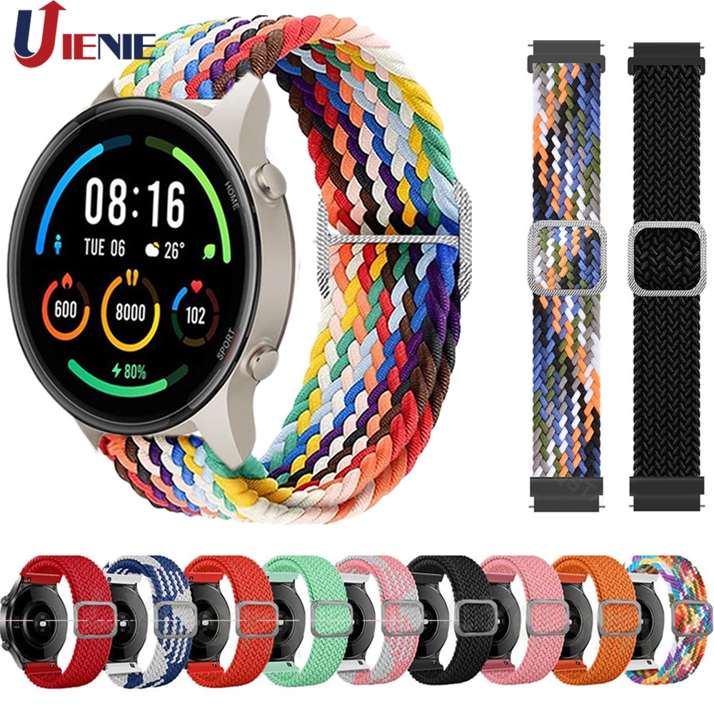 22 มม.ยืด Braid ไนลอนนาฬิกาสําหรับ Xiaomi Mi นาฬิกา Global/ Mi นาฬิกา S1 Pro/Mi นาฬิกาสี 2/Xiaomi นาฬิกา 2 Pro & S3 S2 S1 กีฬาสร้อยข้อมือ Watchband