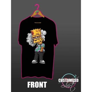 ┇✁✒Summer Cotton O-Neck SIMPSONS Customize Front Print Unisex Tshirt for men and for women⊙ Men T sh_02