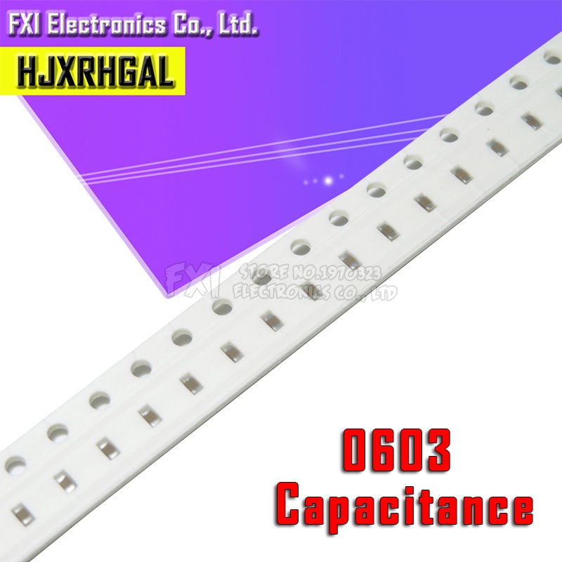 ตัวเก็บประจุฟิล์มเซรามิค แบบหนา 0603 SMD ชิป hjxrhgal 0.5PF-300PF 0.5PF 1PF 2PF 5PF 10PF 20PF 30PF 4