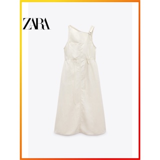 Zara ชุดเดรส พิมพ์ลาย สไตล์วันหยุด เหมาะกับฤดูร้อน สําหรับผู้หญิง 0264347 620