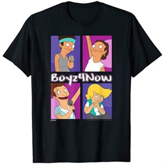 เสื้อยืดแขนสั้น ผ้าฝ้าย 100% พิมพ์ลาย Bobs Burgers Boyz 4 Now แบบหนา พรีเมี่ยม นําเข้า สําหรับผู้ใหญ่ ผู้ชาย และผู้หญิง