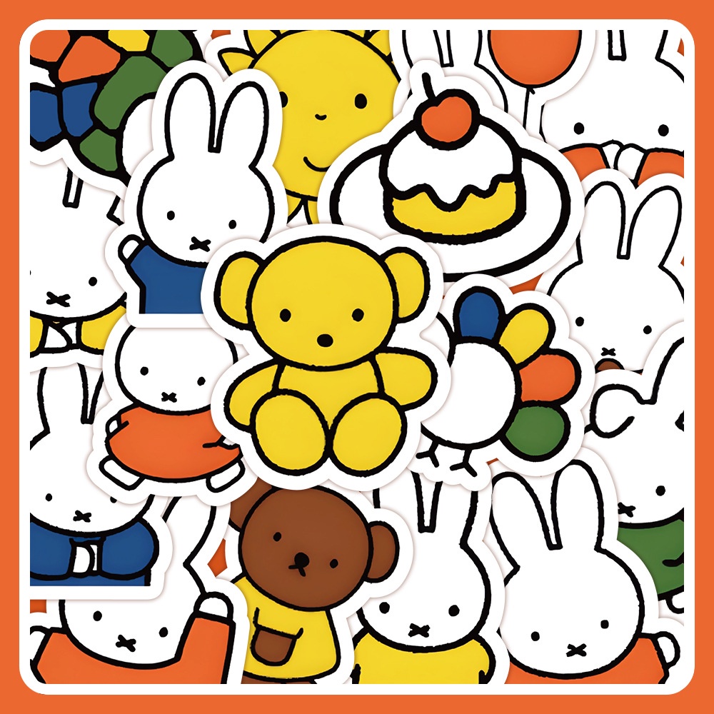 60 ชิ้น / ชุด Miffy . สติกเกอร์ ขนาดเล็ก สติกเกอร์แฟชั่น กันน้ํา ลาย Doodle DIY