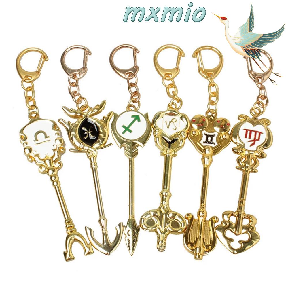 MXMIO Cosplay Fairy Tail Cartoon Key Rings Keychain Gift Anime Zodiac Summons Key Magician Twelve Co