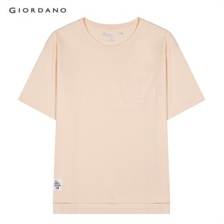 GIORDANO เสื้อยืดผู้หญิง แขนสั้น Womens Loose Fit Pocket Tee 05323254