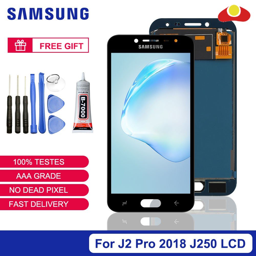 สําหรับ Samsung Galaxy J2 Pro 2018 J250 J250F J250H จอแสดงผล Touch Screen Digitizer Assembly อะไหล่
