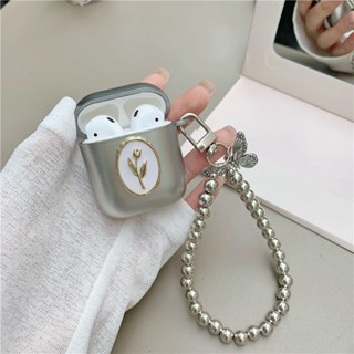 เคสหูฟัง ชุบไฟฟ้า ลายดอกกุหลาบ สไตล์วินเทจ สําหรับ AirPods 1 2 AirPods 3 AirPods Pro รุ่นที่ 2