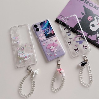 เคสโทรศัพท์มือถือแบบแข็ง ฝาพับ ลายการ์ตูน Cinnamoroll Melody Kuromi สําหรับ OPPO Find N2 Flip N2Flip