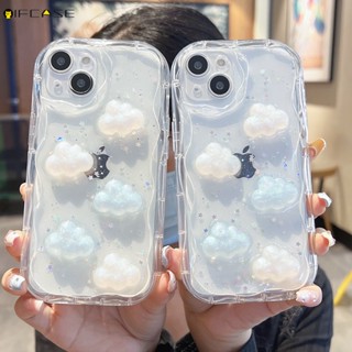 เคสโทรศัพท์มือถือแบบนิ่ม อีพ็อกซี่ ใส ลายก้อนเมฆ กลิตเตอร์ ดาว 3D สําหรับ Huawei Y9s Nova 10 9 8 7 5 P50 P40 P30 Mate 50 40 30 Pro SE 6 5T