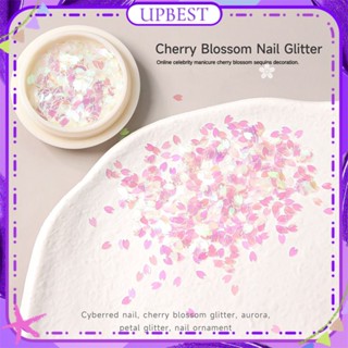 ♕Charzieg เพ้นท์เล็บสี Cherry Blossom Sequins ฟอยล์สีทองกลีบ Glitter อุปกรณ์เสริมสำหรับเล็บสติกเกอร์สำหรับเล็บ Shop 4 Design UPBEST