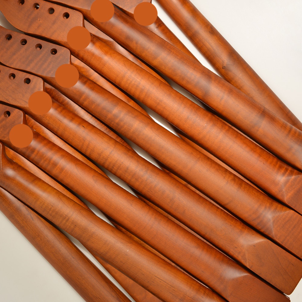 22 Frets คั่ว Maple กีตาร์คอ Rosewood Maple Fingerboard สําหรับ ST/Tele สไตล์กีตาร์ไฟฟ้าเปลี่ยน