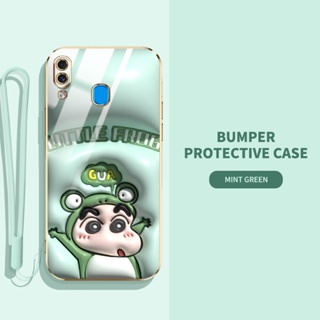 เคสโทรศัพท์มือถือ ซิลิโคนนิ่ม TPU ลายการ์ตูนกระต่าย ไดโนเสาร์ 3D พร้อมสายคล้อง สําหรับ Samsung Galaxy A30 A20 M10S A10S M01S A20S A10 M10