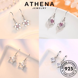 ATHENA JEWELRY เครื่องประดับ ผู้หญิง เครื่องประดับ มอยส์ซาไนท์ เงิน เกาหลี ไข่มุก เพชร แท้ ต้นฉบับ Silver 925 ต่างหู ห่วง แฟชั่น หนีบ ตุ้มหู M006