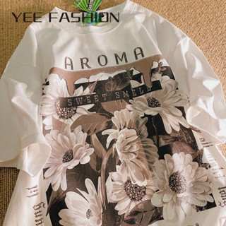 Yee Fashion เสื้อยืดผู้ชาย เสื้อยืดแขนสั้น พิมพ์ลายกราฟฟิค แฟชั่นฤดูร้อน สําหรับผู้ชาย ไซซ์ DX23041802