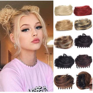 กิ๊บติดผมสังเคราะห์ แบบกรงเล็บ ​วิกผมหยิก ทนความร้อน สีทอง สีขาว สีเทา สําหรับผู้หญิง