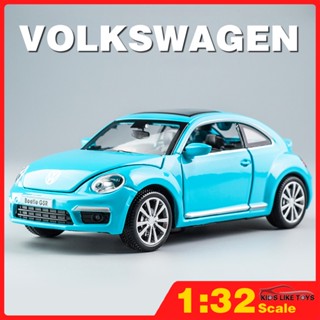 Klt โมเดลรถยนต์ 1:32 Volkswagen Beetle โลหะ ของเล่นสําหรับเด็ก