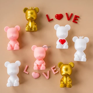 วันวาเลนไทน์น่ารักและหมีรุนแรงเค้กวันเกิดเครื่องประดับตกแต่งคู่สารภาพข้อเสนอหมีน้อยพันหน้าหมีปลั๊กอิน