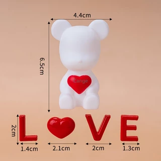 วันวาเลนไทน์น่ารักและหมีรุนแรงเค้กวันเกิดเครื่องประดับตกแต่งคู่สารภาพข้อเสนอหมีน้อยพันหน้าหมีปลั๊กอิน