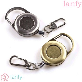 Lanfy คลิปหัวเข็มขัดซิลิโคน ทนทาน ป้องกันการสูญหาย สําหรับคล้องป้ายชื่อ