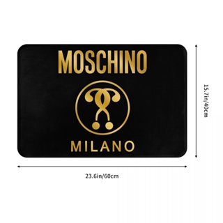 ใหม่ พร้อมส่ง พรมเช็ดเท้า ผ้าสักหลาด กันลื่น ดูดซับน้ําได้ดี ลาย Moschino (10) 16x24 นิ้ว สําหรับห้องน้ํา ห้องนั่งเล่น โซฟา ห้องนอน โต๊ะกาแฟ