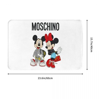 ใหม่ พร้อมส่ง พรมเช็ดเท้า ผ้าสักหลาด กันลื่น ดูดซับน้ําได้ดี ลาย Moschino (5) 16x24 นิ้ว สําหรับห้องน้ํา ห้องนั่งเล่น โซฟา ห้องนอน