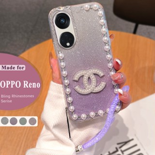 เคสโทรศัพท์มือถือ ประดับกลิตเตอร์ พลอยเทียม ไล่โทนสี 3D สําหรับ Oppo Reno 8T 5G 4G Reno 8 7 4G 5G Reno 7Z 8Z 5G Reno 8 Pro 5G Reno 6 5 5G 4G