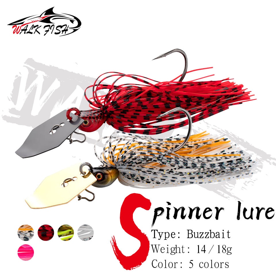 WALK ปลา 14G/18G เหยื่อตกปลา Chatter เหยื่อ spinner ใบมีด Jig Dancer Buzzbait โยกเยก chtterbait สําหรับเบส pike walleye