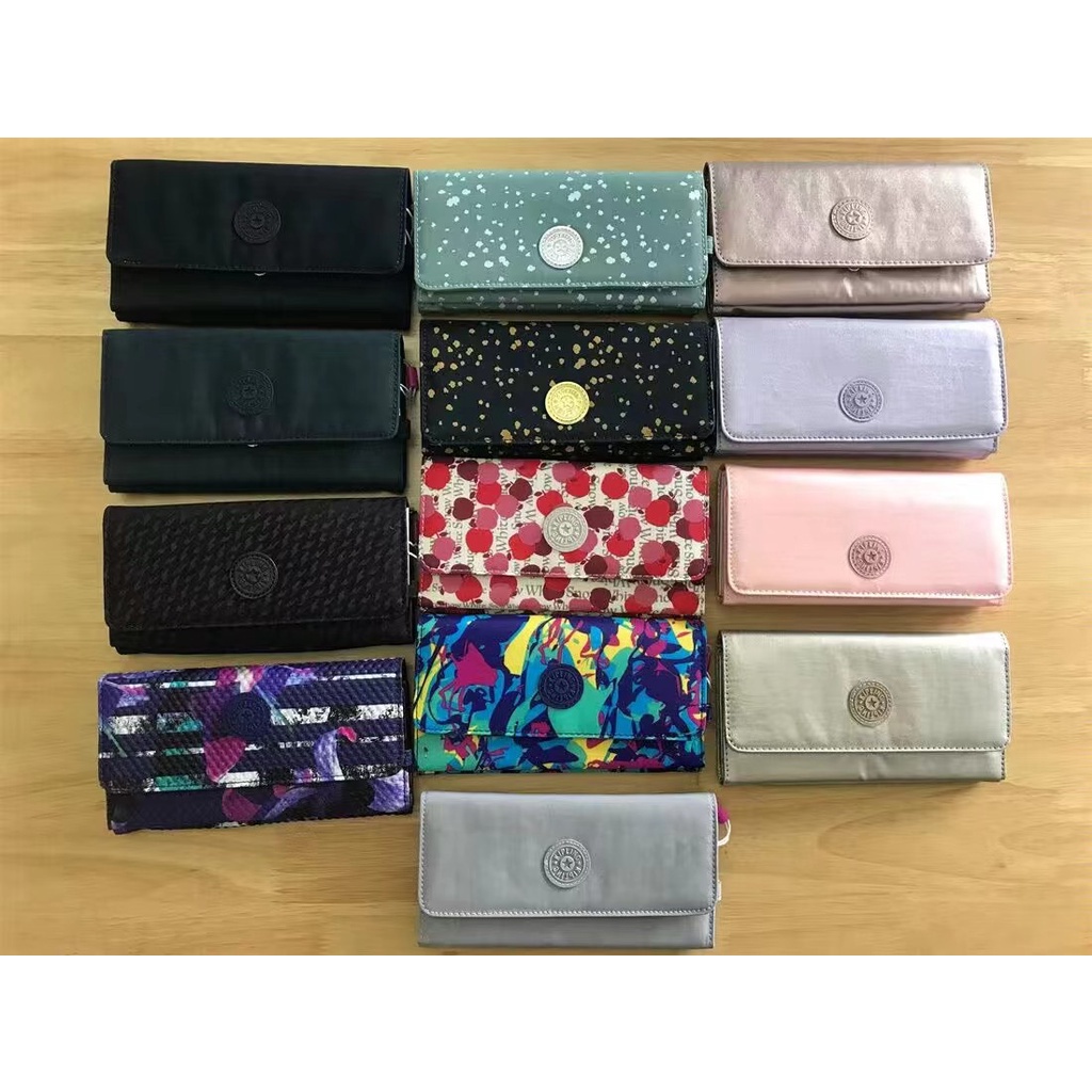 กระเป๋าสตางค์ ใบยาว ทรงคลัทช์ ใส่เหรียญได้ ใช้ได้สองแบบ 13 สี สําหรับผู้หญิง 10974