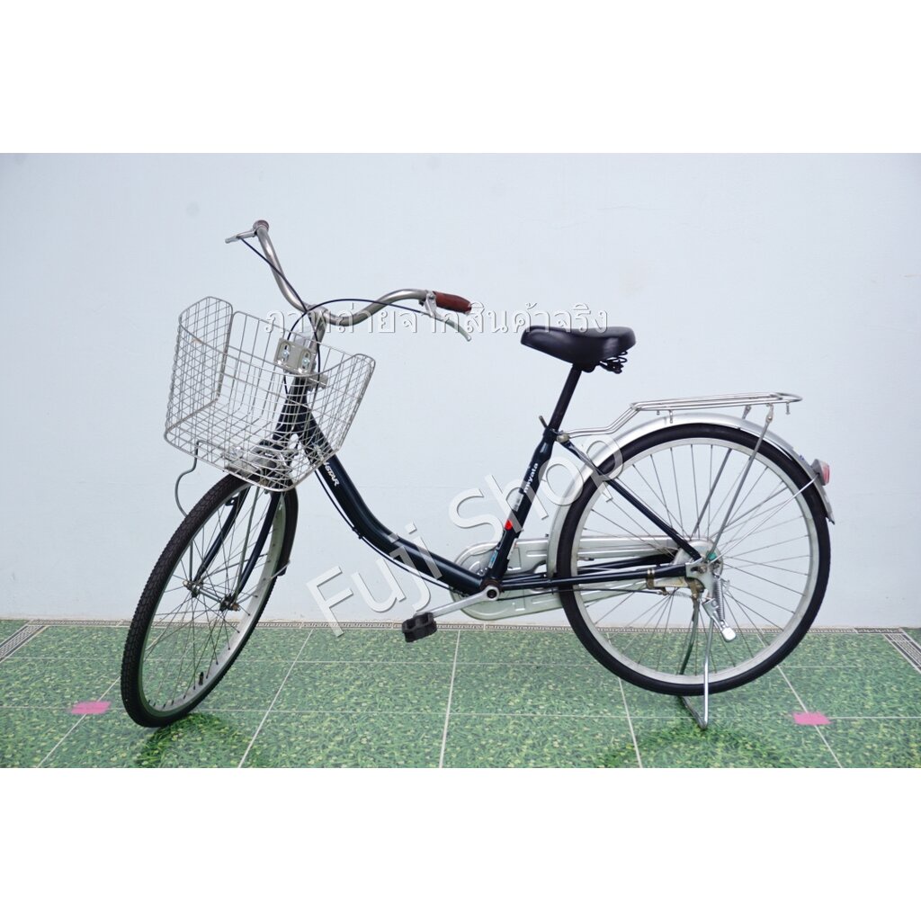 จักรยานแม่บ้านญี่ปุ่น - ล้อ 24 นิ้ว - ไม่มีเกียร์ - อลูมิเนียม - สีดำ [จักรยานมือสอง]