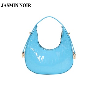 Jasmin NOIR กระเป๋าถือ กระเป๋าสะพายไหล่ ขนาดเล็ก ลายหนังจระเข้ เรียบง่าย สําหรับสตรี