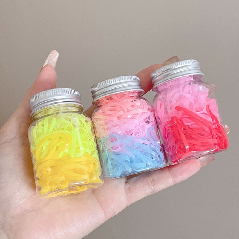 ยางรัดผม แบบใช้แล้วทิ้ง ขนาดเล็ก สีแคนดี้ สําหรับเด็ก ราคา ถูกที่สุด ดีลบีเคเค แกลเลอรีภาพที่ 2