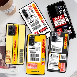 เคสโทรศัพท์ซิลิโคน TPU กันกระแทก ลายโลโก้ DHL สําหรับ Xiaomi Redmi 9C NFC 9 9A 9T 10 4G 10X 5G