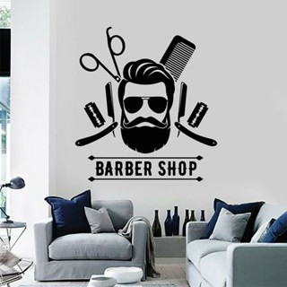 สติกเกอร์ไวนิล ลาย Stylist Hair Cool Haircut Barbershop สําหรับติดตกแต่งผนังห้อง หน้าต่าง ร้านตัดผม